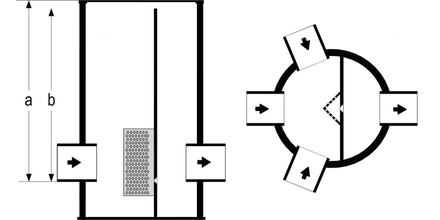 Controflow-Universal-Drawings A section and plan view of the Controflow Universal